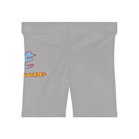 Women's YBE THRASHR VIBE Light Grey Biker Shorts