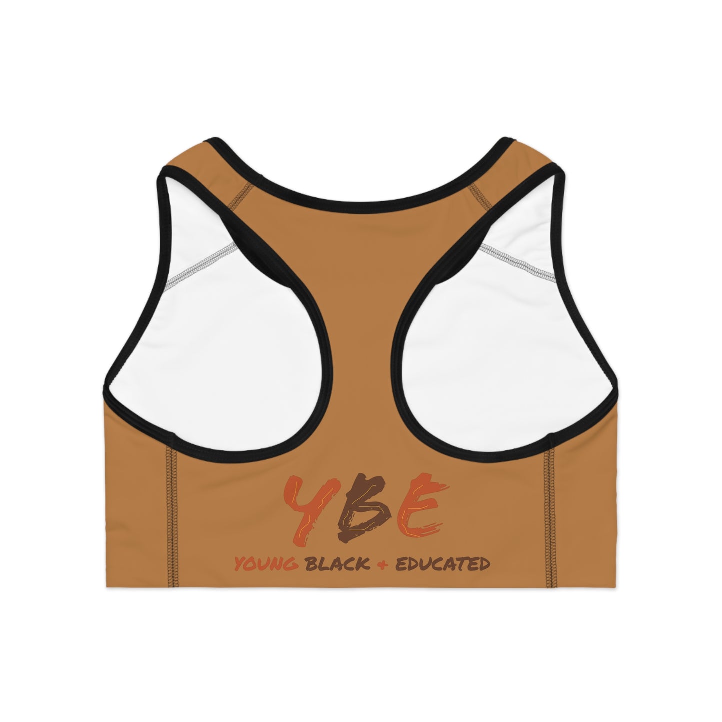 YBE Fall Colors Light Brown Sports Bra