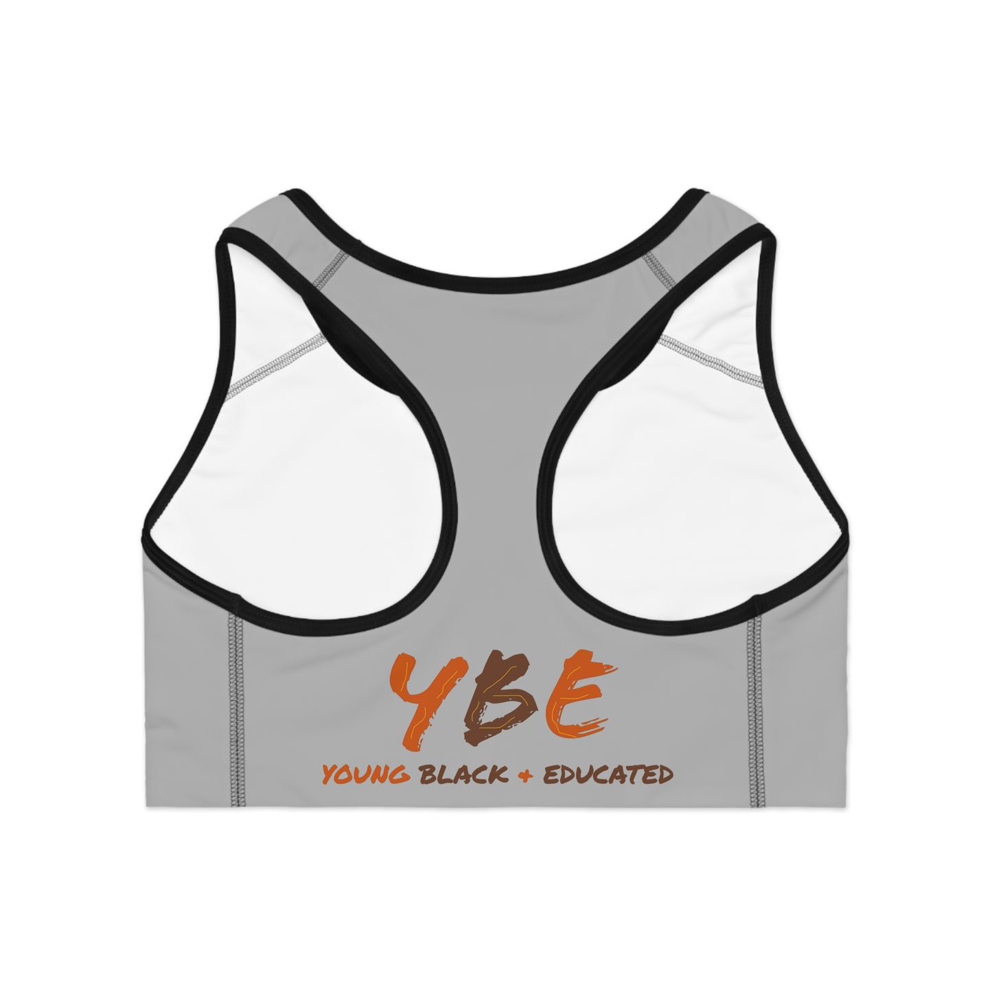 YBE Fall Colors Light Grey Sports Bra