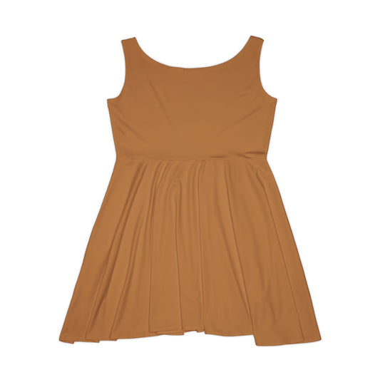 Women's YBE Fall Colors Light Brown Skater Dress