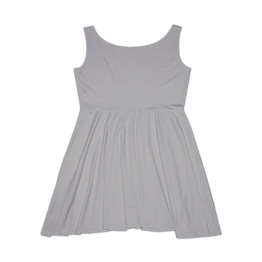 Women's YBE THRASHR VIBE Light Grey Skater Dress