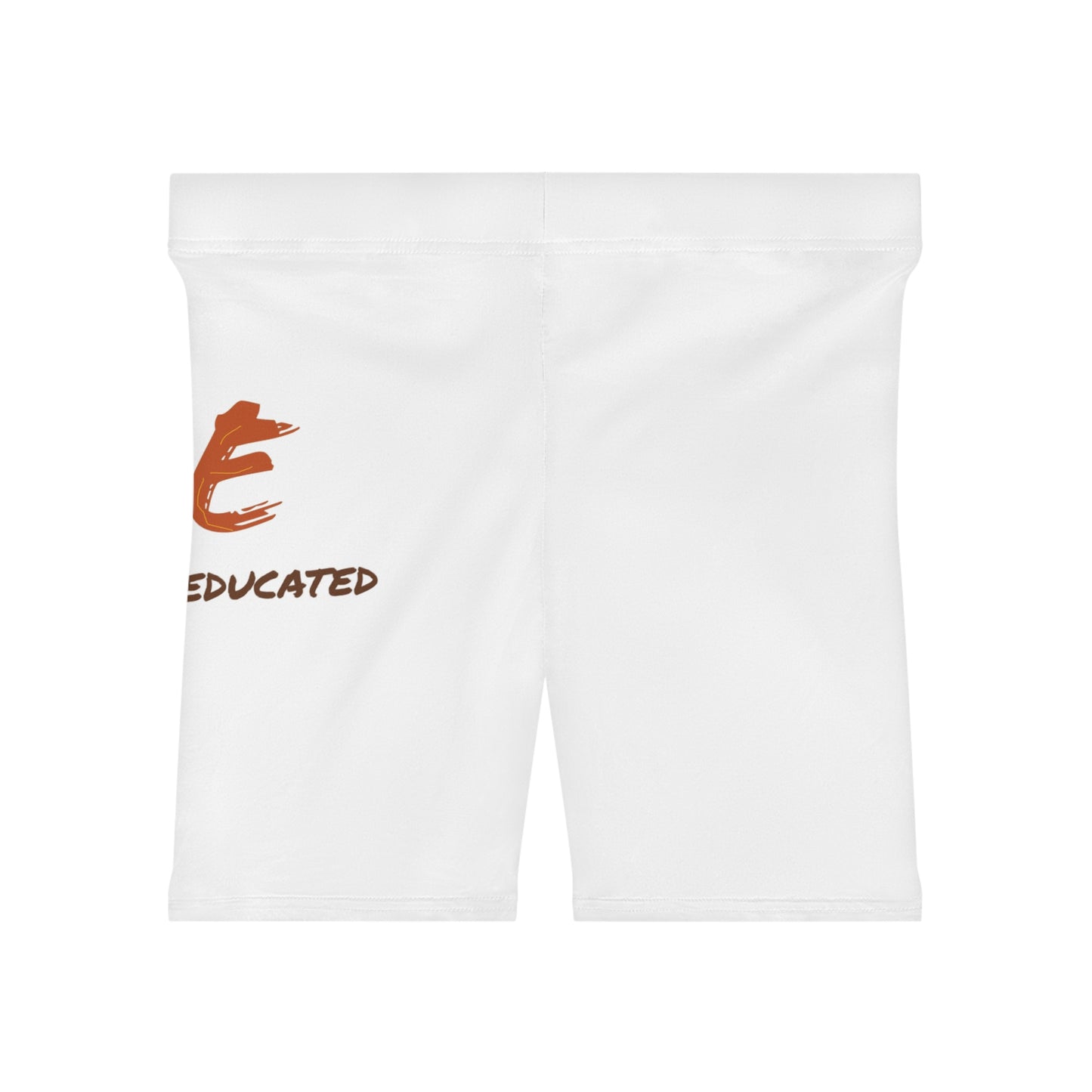 Women's YBE Fall Colors White Biker Shorts