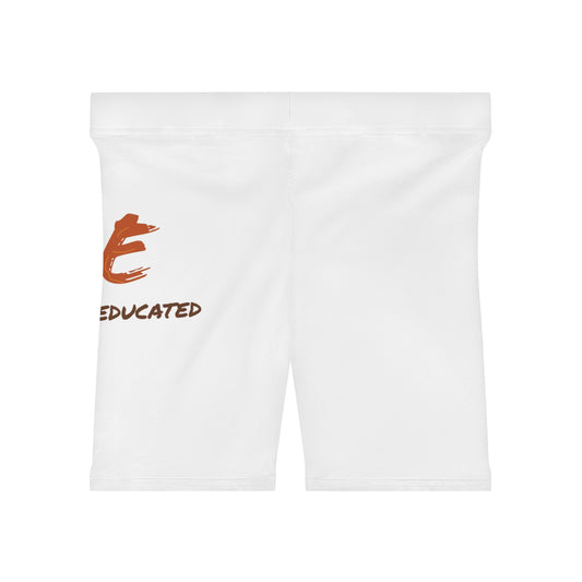 Women's YBE Fall Colors White Biker Shorts