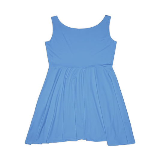 Women's YBE THRASHR VIBE Light Blue Skater Dress