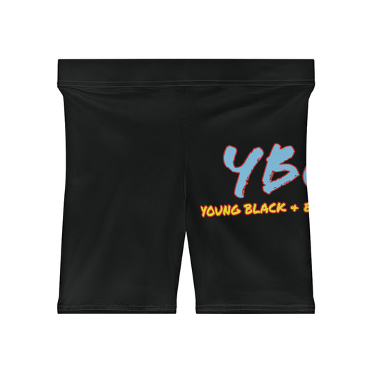 Women's YBE THRASHR VIBE Black Biker Shorts