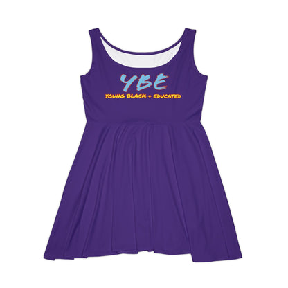 Women's YBE THRASHR VIBE Purple Skater Dress