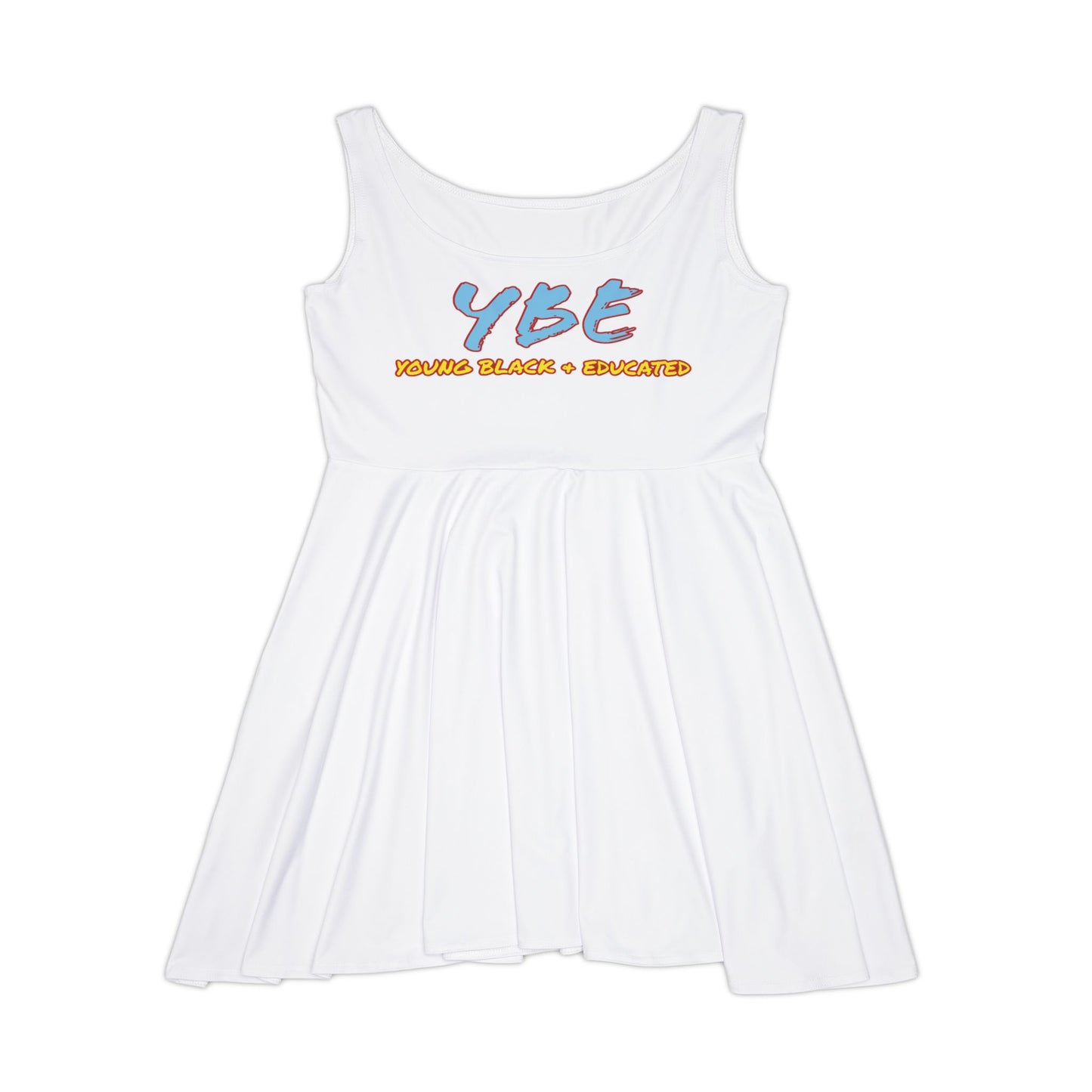 Women's YBE THRASHR VIBE White Skater Dress