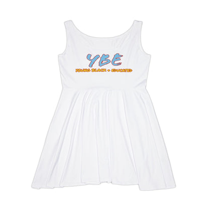 Women's YBE THRASHR VIBE White Skater Dress