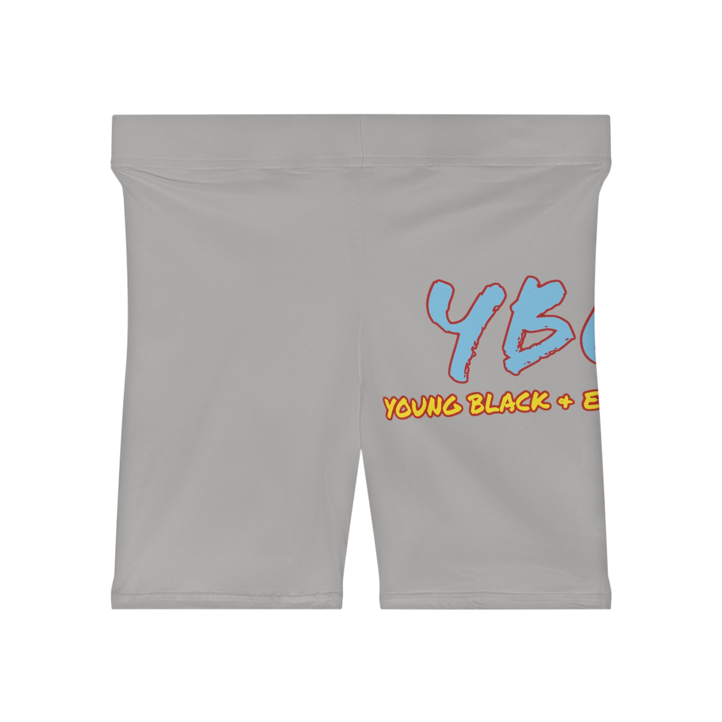 Women's YBE THRASHR VIBE Light Grey Biker Shorts