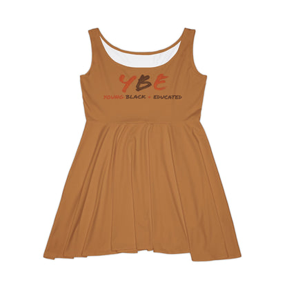 Women's YBE Fall Colors Light Brown Skater Dress