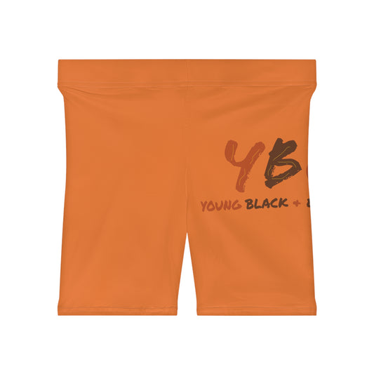 Women's YBE Fall Colors Light Orange Biker Shorts