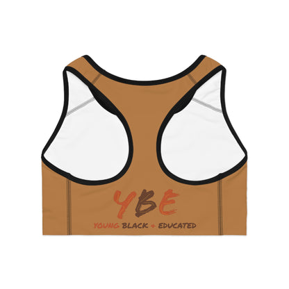YBE Fall Colors Light Brown Sports Bra