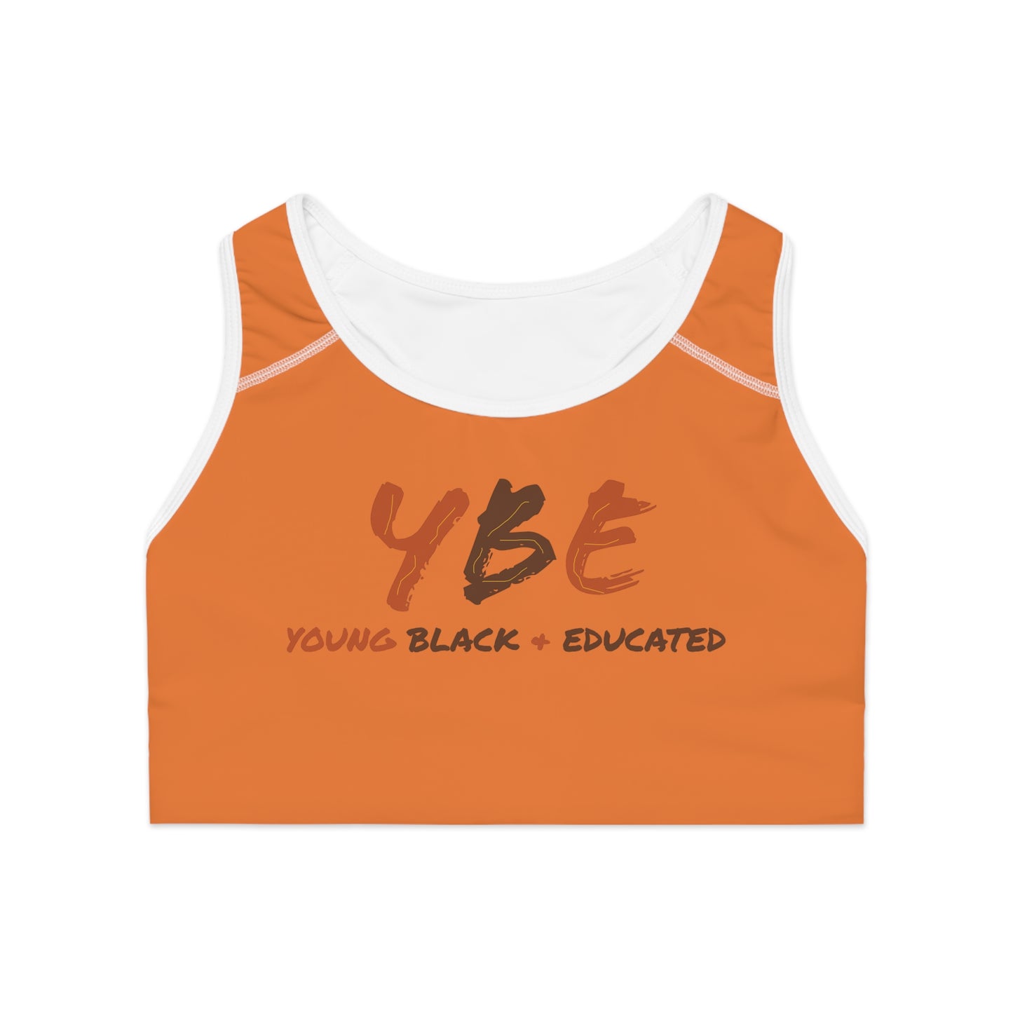 YBE Fall Colors Light Orange Sports Bra