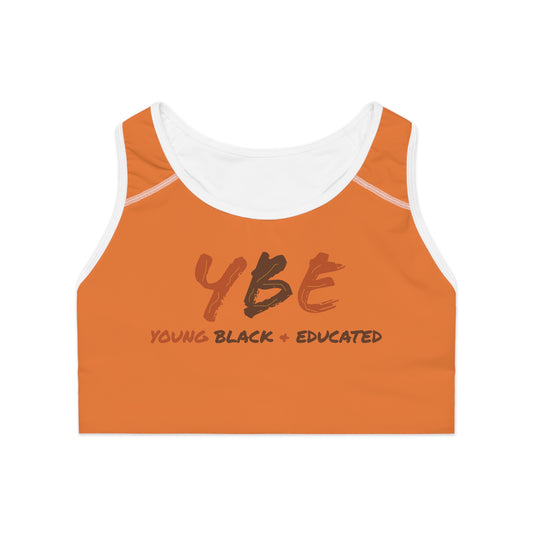 YBE Fall Colors Light Orange Sports Bra
