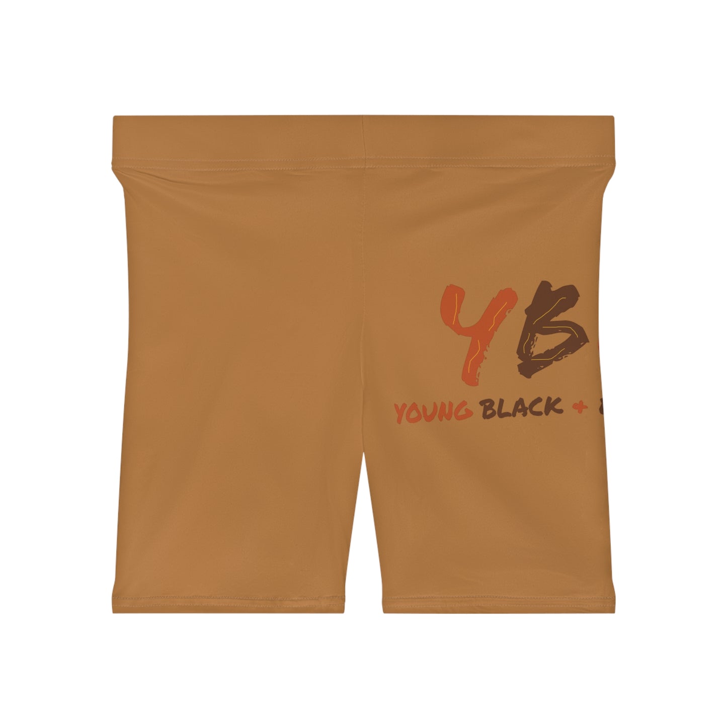 Women's YBE Fall Colors Light Brown Biker Shorts