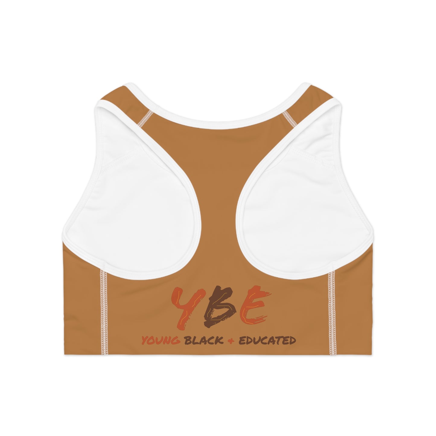 YBE Fall Colors Light Brown Sports Bra