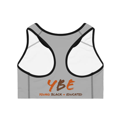 YBE Fall Colors Light Grey Sports Bra