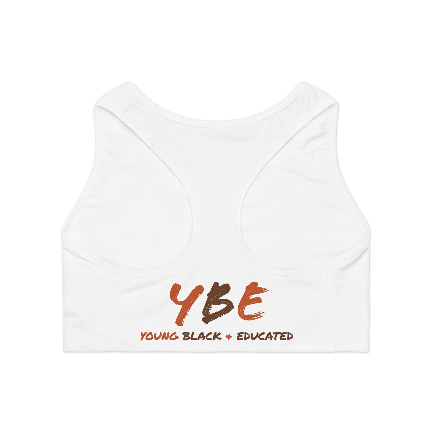 YBE Fall Colors White Sports Bra