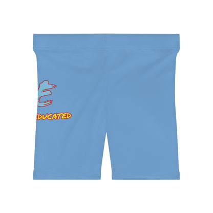 Women's YBE THRASHR VIBE Light Blue Biker Shorts