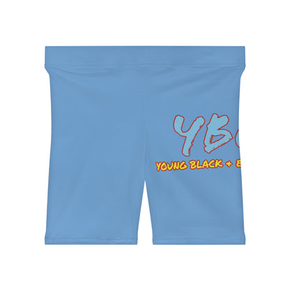 Women's YBE THRASHR VIBE Light Blue Biker Shorts