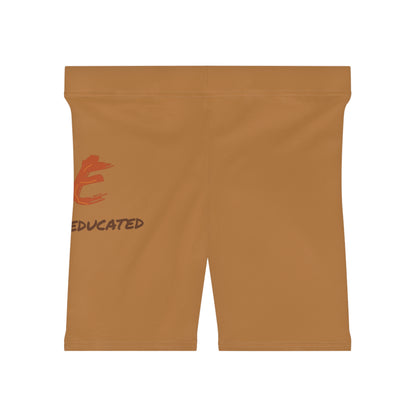 Women's YBE Fall Colors Light Brown Biker Shorts