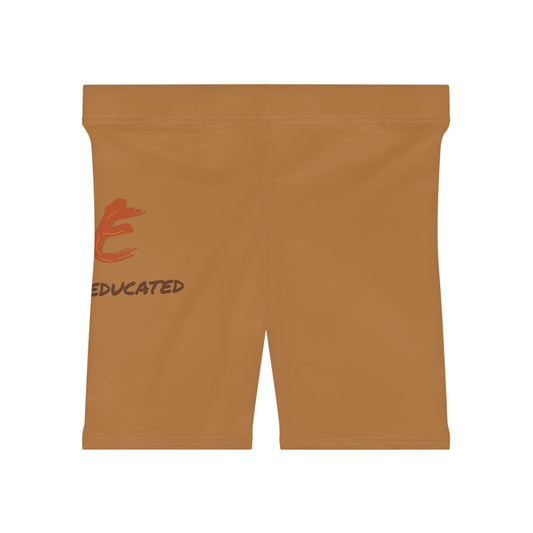 Women's YBE Fall Colors Light Brown Biker Shorts