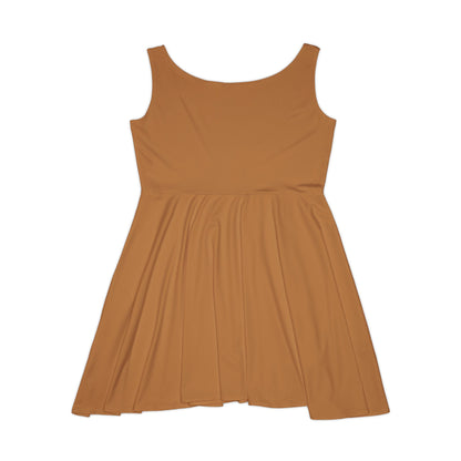 Women's YBE Fall Colors Light Brown Skater Dress