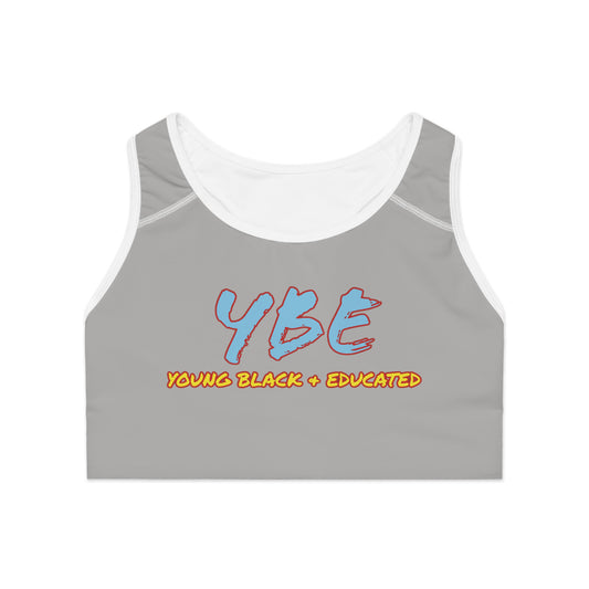 YBE THRASHR VIBE Light Grey Sports Bra