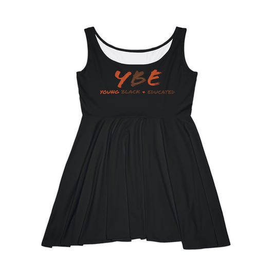 Women's YBE Fall Colors Black Skater Dress
