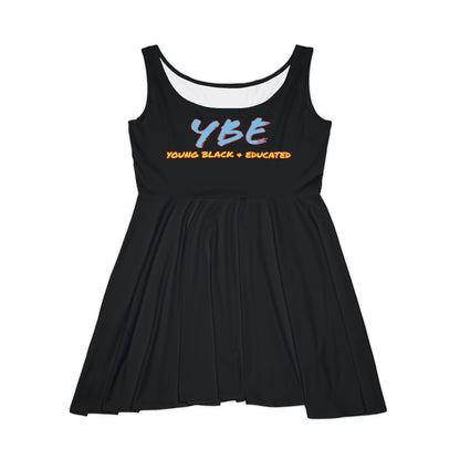 Women's YBE THRASHR VIBE Black Skater Dress