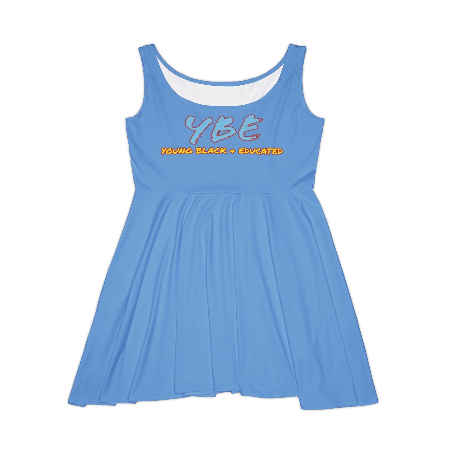 Women's YBE THRASHR VIBE Light Blue Skater Dress