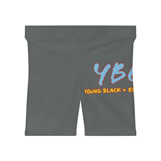 Women's YBE THRASHR VIBE Dark Grey Biker Shorts